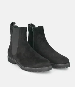 Sioux Premium Black Suede Ankle Boots