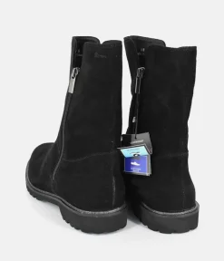 Sioux Premium Black Suede Midi Ankle Boots