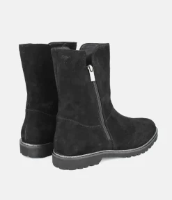 Sioux Premium Black Suede Midi Ankle Boots