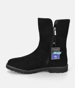 Sioux Premium Black Suede Midi Ankle Boots