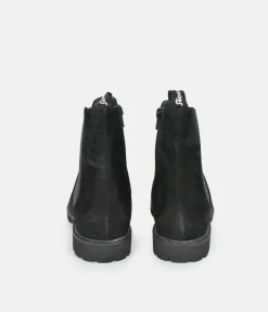 Sioux Premium Black Suede Ankle Boots
