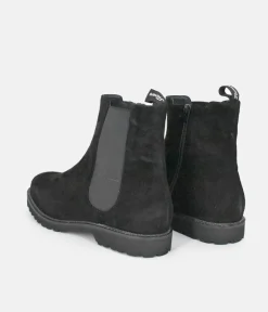 Sioux Premium Black Suede Ankle Boots