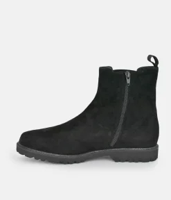 Sioux Premium Black Suede Ankle Boots