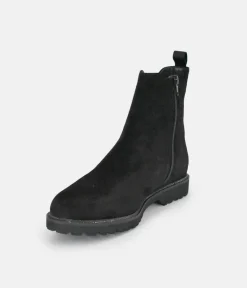 Sioux Premium Black Suede Ankle Boots
