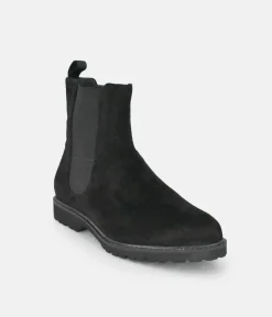 Sioux Premium Black Suede Ankle Boots