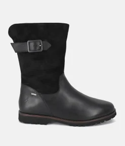 Sioux Premium Cosy Black Combi Midi Ankle Boots