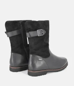 Sioux Premium Cosy Black Combi Midi Ankle Boots