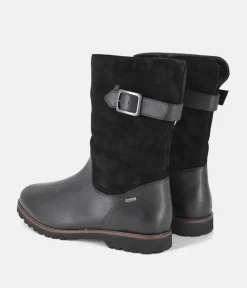 Sioux Premium Cosy Black Combi Midi Ankle Boots