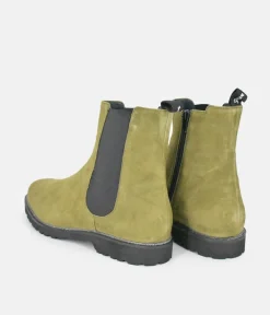 Sioux Premium Green Suede Ankle Boots