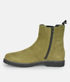 Sioux Premium Green Suede Ankle Boots