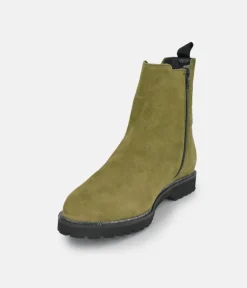 Sioux Premium Green Suede Ankle Boots