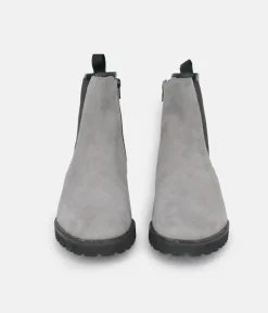 Sioux Premium Light Grey Suede Ankle Boots