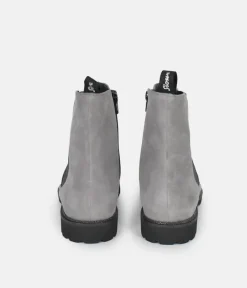 Sioux Premium Light Grey Suede Ankle Boots