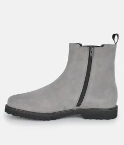Sioux Premium Light Grey Suede Ankle Boots