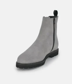 Sioux Premium Light Grey Suede Ankle Boots