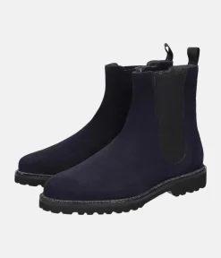 Sioux Premium Navy Suede Ankle Boots