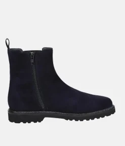 Sioux Premium Navy Suede Ankle Boots