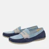 Sioux Pretty Blue/Navy Driving Moccasins