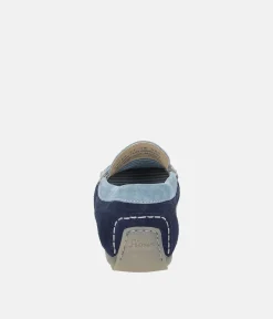 Sioux Pretty Blue/Navy Driving Moccasins