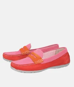 Sioux Pretty Pink Multi Driving Moccasins