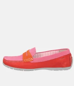 Sioux Pretty Pink Multi Driving Moccasins