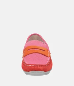 Sioux Pretty Pink Multi Driving Moccasins