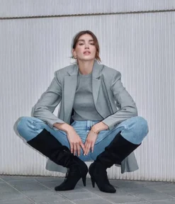 Sky High Black Stiletto Heel Long Boots