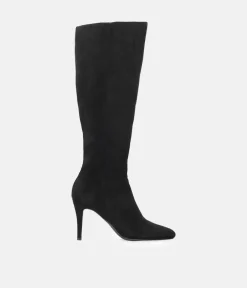 Sky High Black Stiletto Heel Long Boots