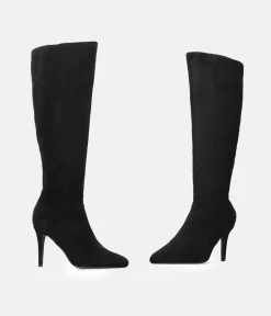 Sky High Black Stiletto Heel Long Boots