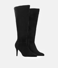Sky High Black Stiletto Heel Long Boots