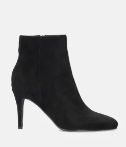Sky High Black Suede Stiletto Heel Booties