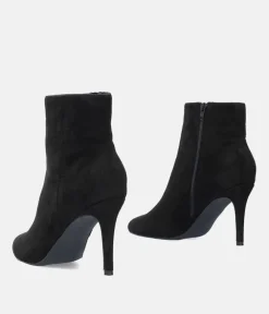 Sky High Black Suede Stiletto Heel Booties