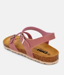 Sporty Antique Rose Pink Ankle Strap Sandals