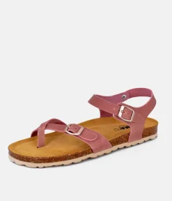 Sporty Antique Rose Pink Ankle Strap Sandals