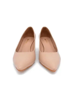 Stylish Beige Midi Heels