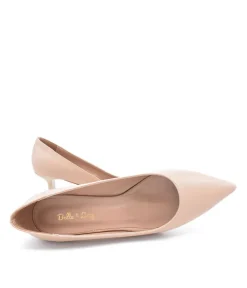 Stylish Beige Midi Heels