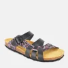 Stylish Black Combi Leather Sandal
