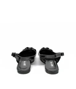 Stylish Black Patent Slingback Flats