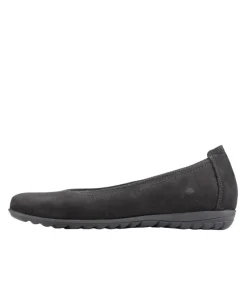 Stylish Black Suede Wide Fit Ballerinas