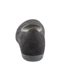 Stylish Black Suede Wide Fit Ballerinas