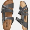 Stylish Classic Black Leather Sandals
