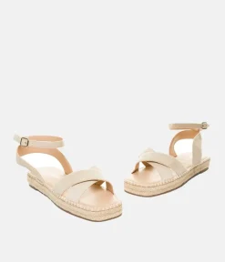 Stylish Cream Suedette Espadrilles