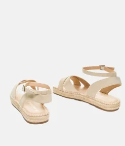 Stylish Cream Suedette Espadrilles