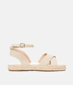 Stylish Cream Suedette Espadrilles