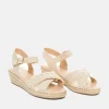 Stylish Cream Suedette Midi Wedges