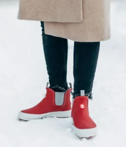 Stylish HAI LOW Dark Red Rubber Boots