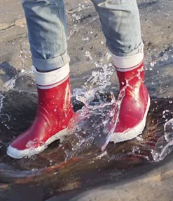 Stylish HAI Red Rubber Boots