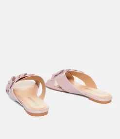 Stylish Malva Link Detail Mule Sandals