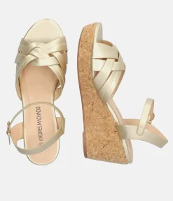 Stylish Metallic Gold Wedge Sandals