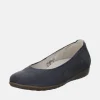 Stylish Navy Suede Wide Fit Ballerinas